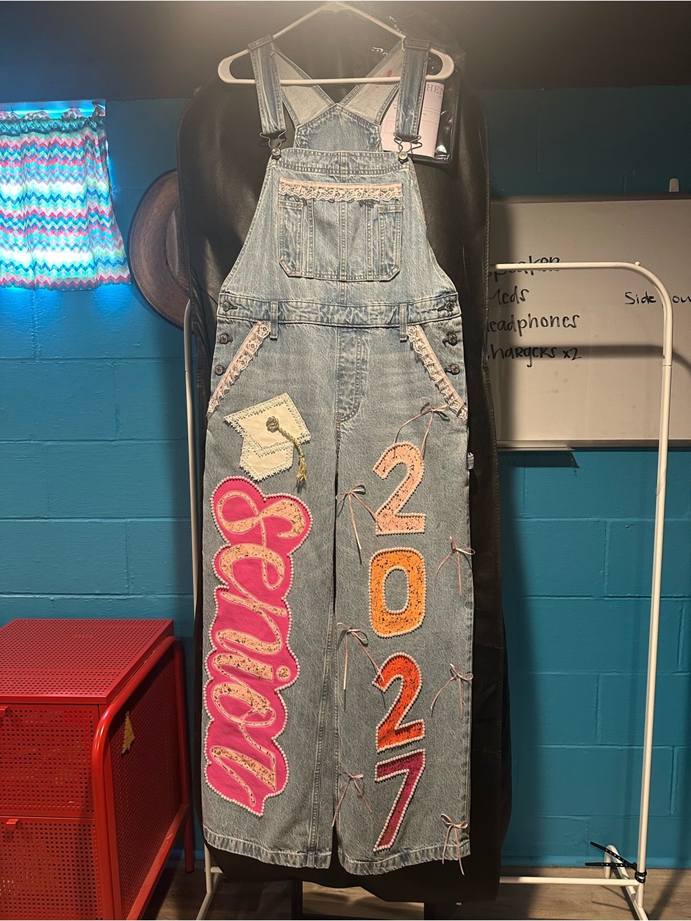 BRAND NEW Abercrombie & Fitch Overall Hand Painted Senior Jeans